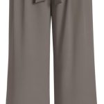 Wide Leg Dress Pants Women's Paperbag High Waisted Business Casual Trousers with Removable Belt