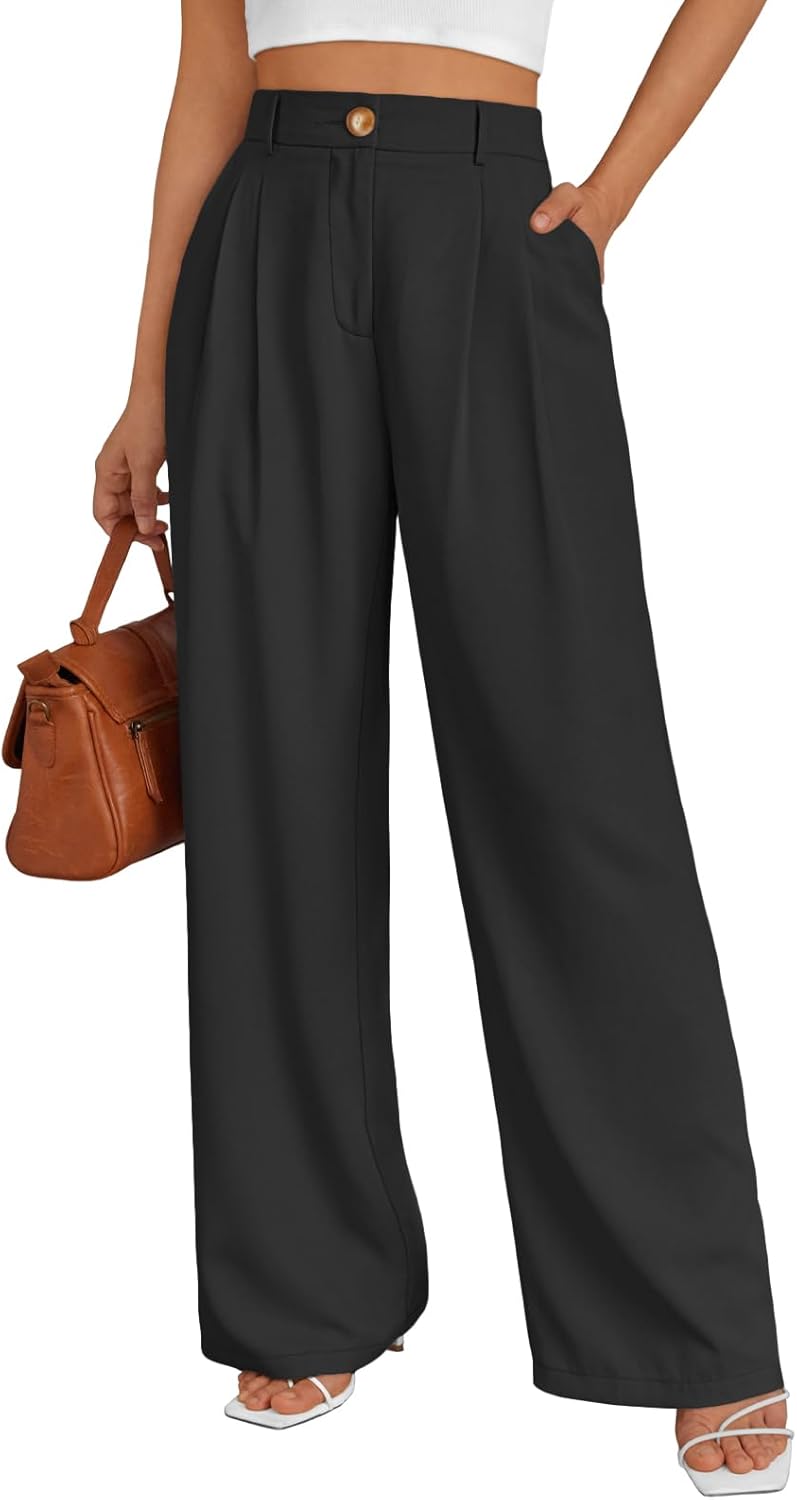 51Pe-z1xtL._AC_SL1500_.jpg Womens Wide Leg Dress Pants Business Casual Work Outfits - Image 1