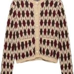 Trendy Fall Argyle Cardigan for Women  Preppy Plaid Knit Sweater Round Neck Button Down Knitwear