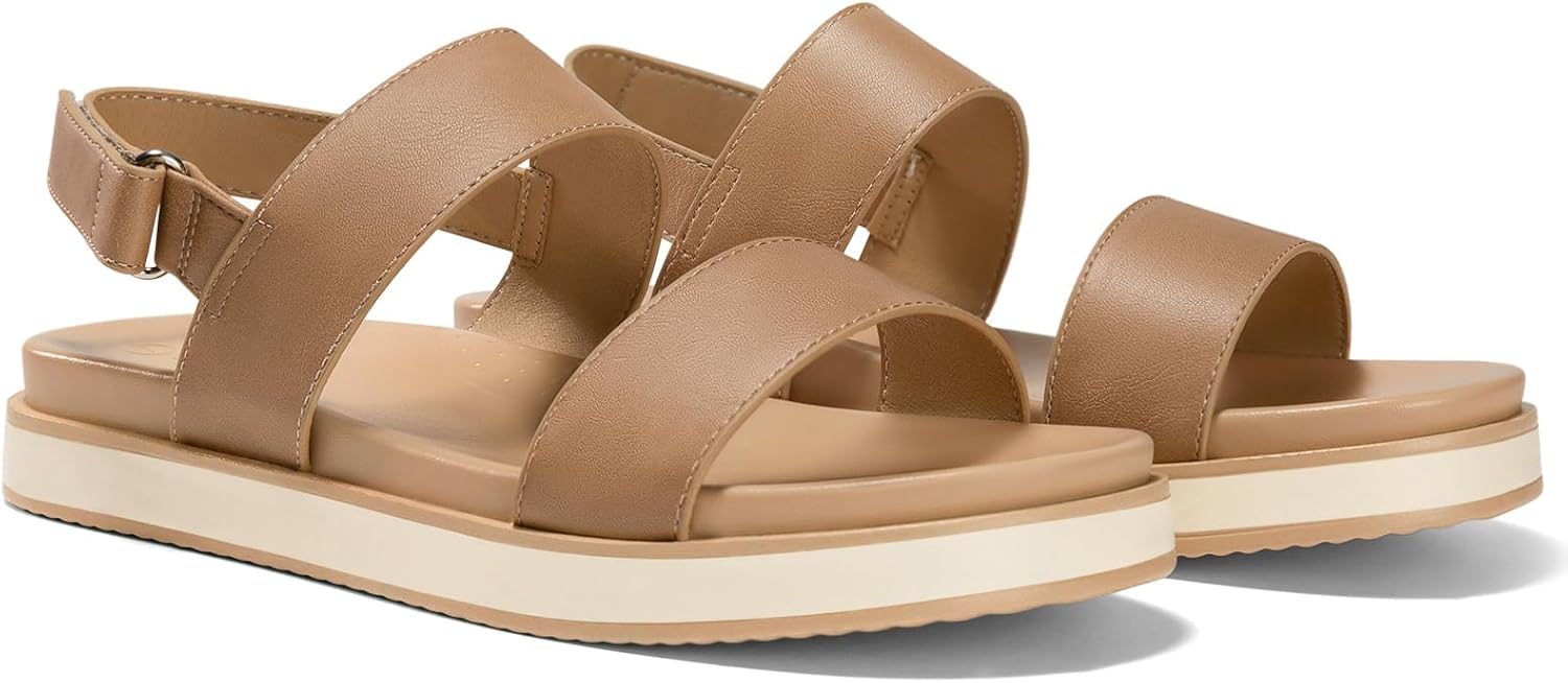 61QZNeuJDYL._AC_SL1500_.jpg Arch Support Adjustable Strap Flat Sandals - Image 1