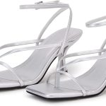 lace-up high-heeled sandals, square-toe flip-flops, strappy party shoes