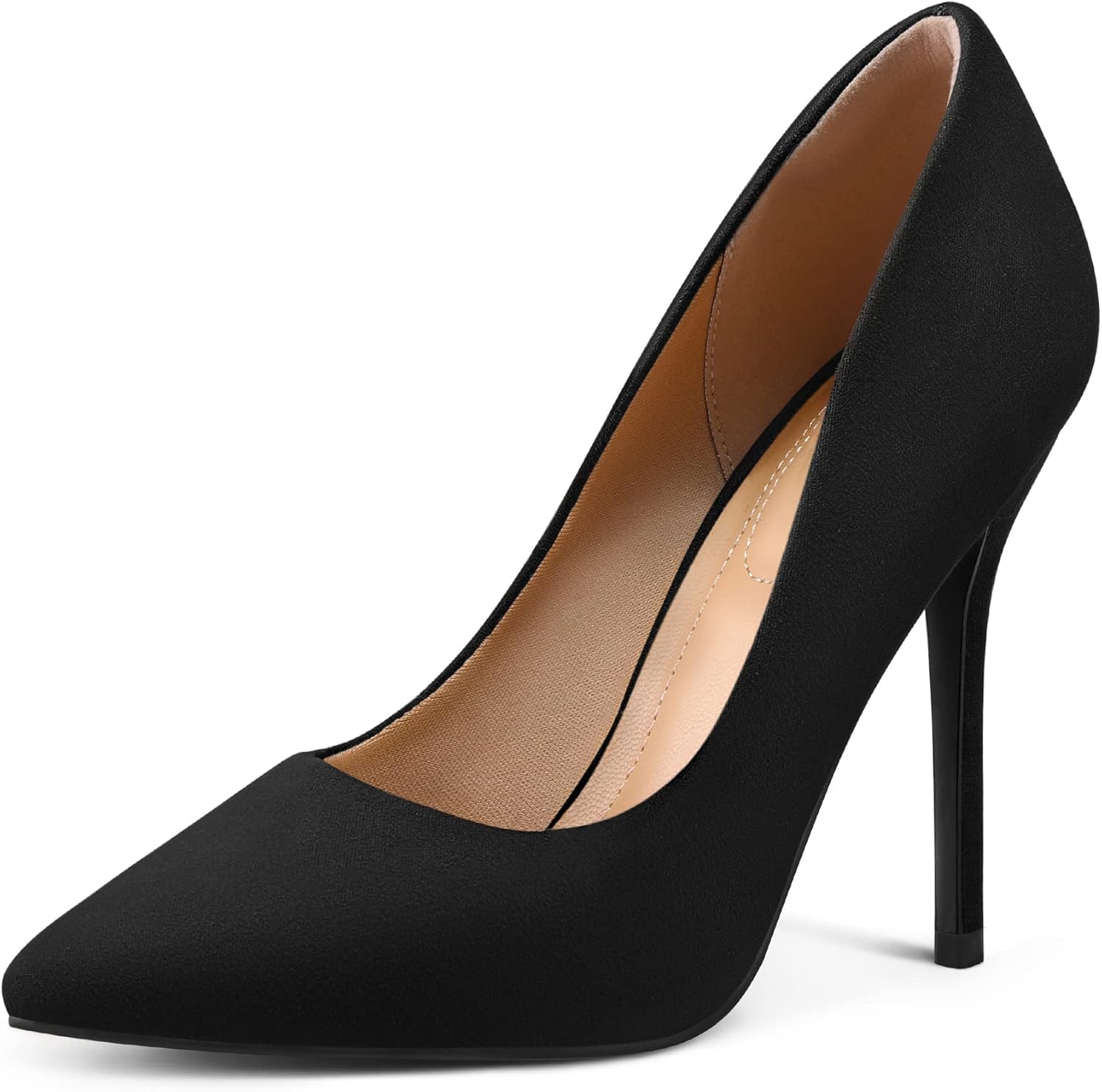 71TdCQMae4L._AC_SL1500_.jpg High Heels Pumps Closed Pointed Toe Stiletto 4IN Heels Dress Wedding Shoes - Image 1