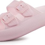 Sandals for - Pillow Slippers - Double Buckle Adjustable Slides - EVA Flat Sandals