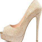 Platform Stiletto Heels Shoes Peep Toe Pumps 6 inch Heels for Dress Wedding Party