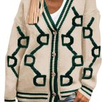 Women's Spring Fall Chunky Knit Cardigan Sweaters Casual Open Front Button Up Winter Coats Outerwear