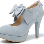 Bow Heels Mary Jane High Heel Closed Toe Platform Vintage Dress Pumps